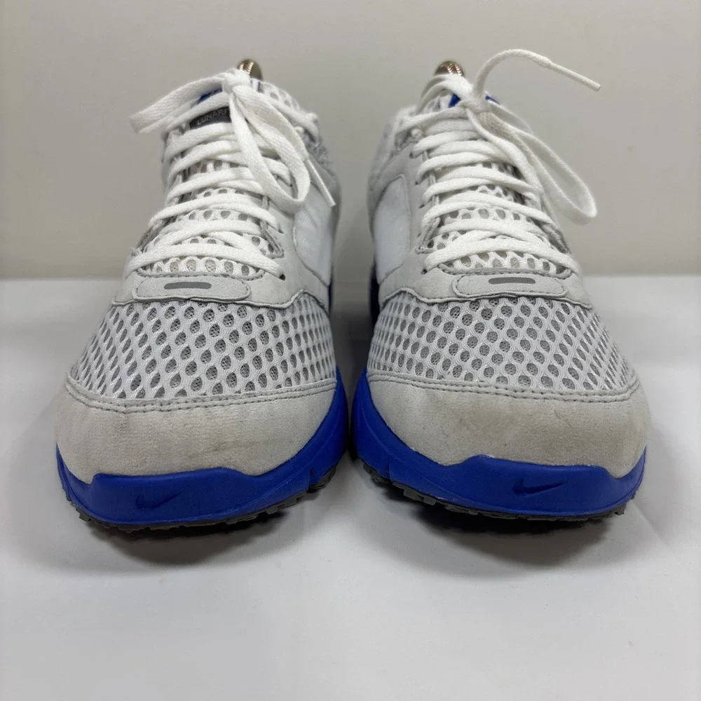 NIKE Mens Lunarfly 2 Gray Blue Running Shoes Sz 8.5‎ 452419-004 Athletic Comfort